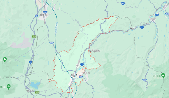 飯山市の地図